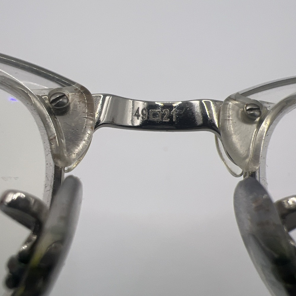 RAY BAN RB 5154 2001 White Transparent Silver Clubmaster Unisex 49 mm Eyeglasses - Picture 12 of 16